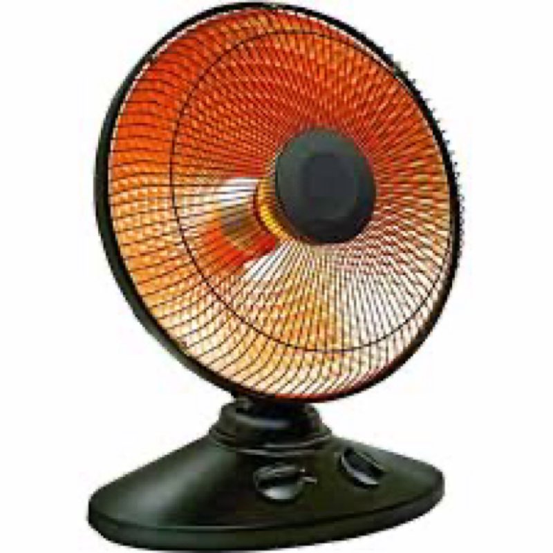 EZ-HEAT 1,000-Watt Indoor Parabolic Dish Space Heater with 70-degree Wide Oscillation and Dual Heat 