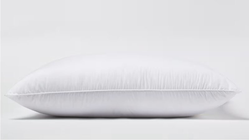 quince luxe goose down pillow   medium/ king    white