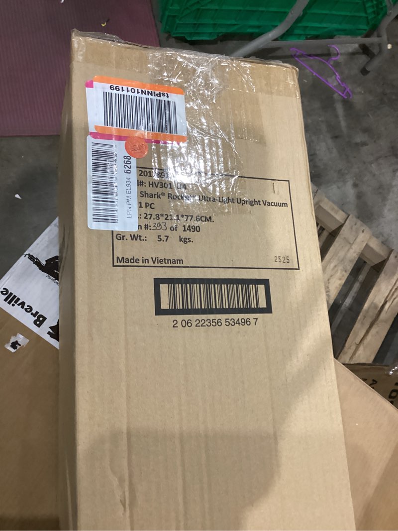 Condition photo showing As Is for Shark Rocket Ultra-Light Corded Stick Vacuum - HV301