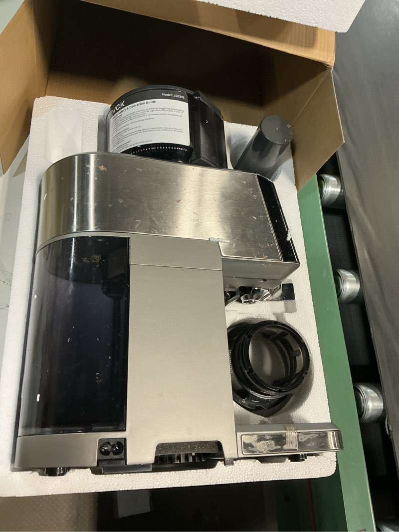 Condition photo showing As Is for VCK Cold Press Juicer - Large 5.12" Feed Chute, Easy to Clean Slow Masticating for Nutrient Retention Quiet 250W Motor -Silver Grey