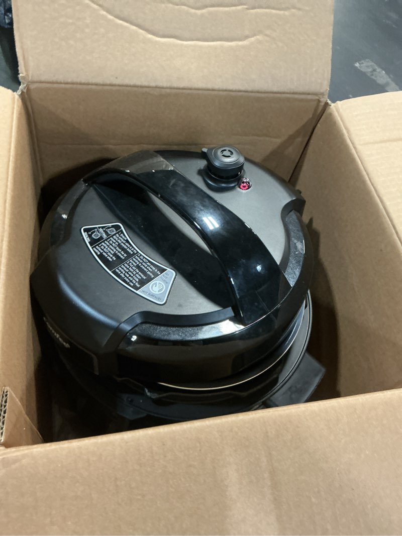 Condition photo showing As Is for comfee' 9-in-1 electric pressure cooker, 14 presets instant multi cooker olla de presion non-stick pot yogurt maker rice cooker slow cooker sauté steamer 6 quarts black black 6 quarts
