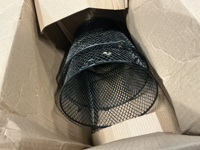 Condition photo showing As Is for frabill torpedo crawfish trap | heavy-duty steel mesh trap 10" dlx black torpedo trap