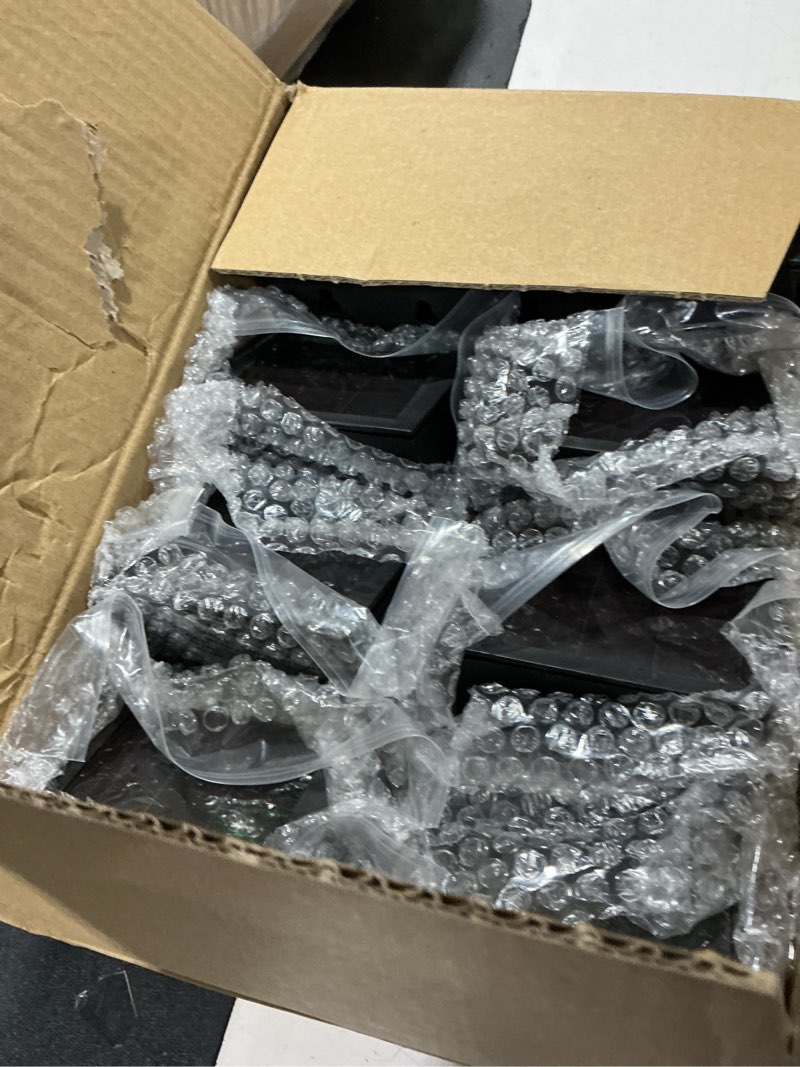 Condition photo showing Good Condition for gigalumi solar fence lights, 8 pack fence outdoor waterproof lights solar powered, warm white yard decorations for garden, post, front door, backyard, porch, deck warm yellow 8