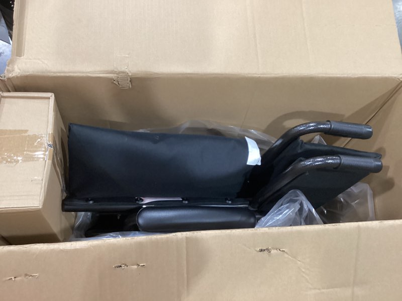 Condition photo showing Good Condition for medline comfortable folding wheelchair with swing-back desk-length arms and swing-away footrests, 18â€�w x 16xâ€�d seat 18" seat width