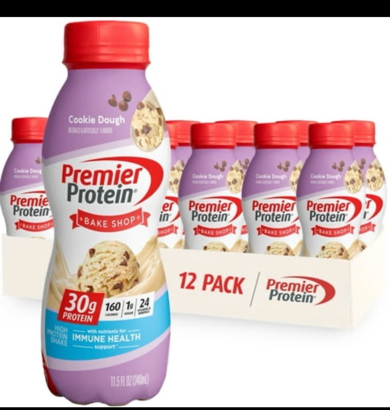 Premier Protein Shake  Cookie Dough  30g Protein  11.5 fl oz  12 Ct( BB 25 SEP 2025) 