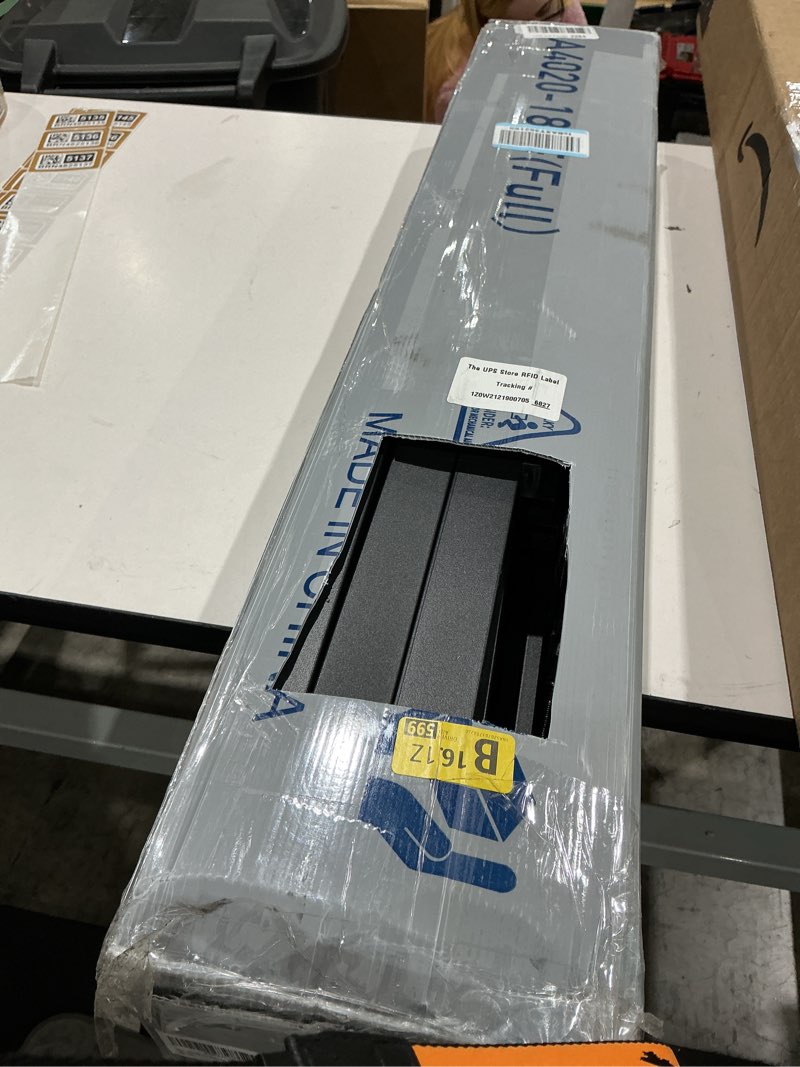 Condition photo showing Good Condition for metal bed frame,full size bed frame with storage space,heavy duty sturdy mattress foundation,easy assembly,no box spring needed, black,18 inch,full full 18 inch