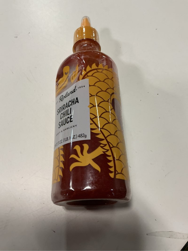 Condition photo showing New/Like New for (B.B. JAN 11/2026) Roland Foods Sriracha Chili Sauce, 17 Ounce Bottle,17-Ounce   