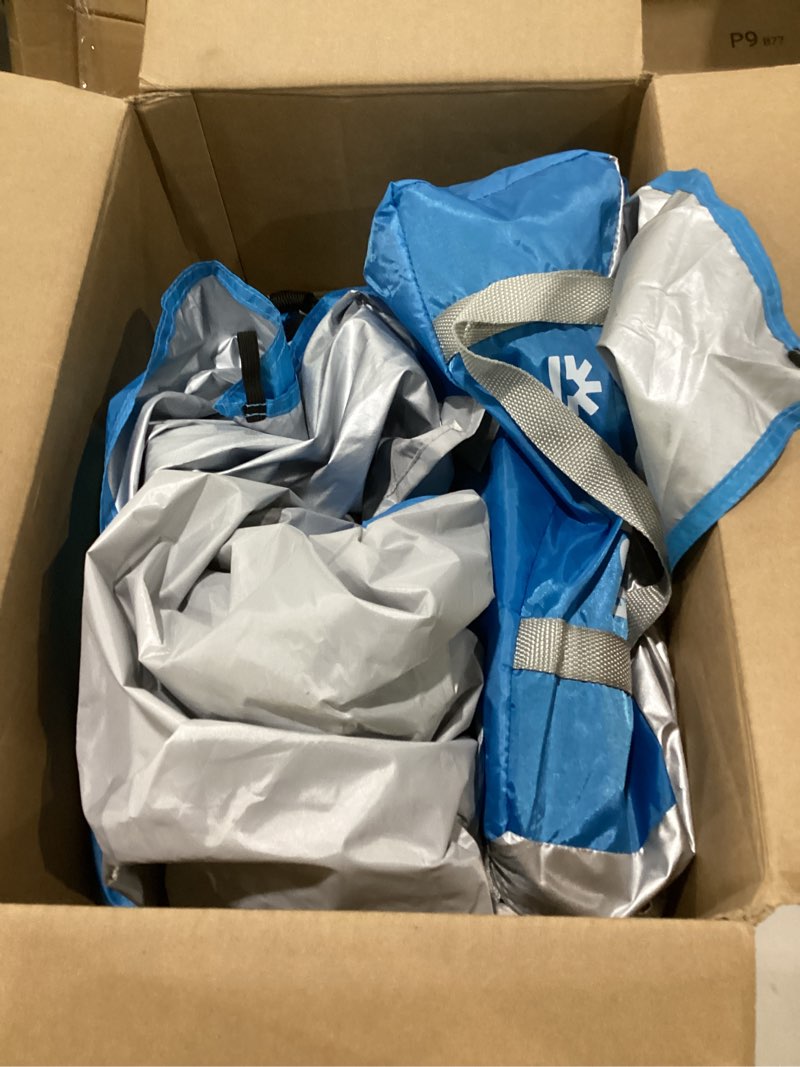 Condition photo showing As Is for gorich beach tent sun shelter for 3/4/6/8/10 person with upf 50? uv protection, lightweight & easy setup beach shade canopy, portable beach shade tent beach cabana blue 3 person