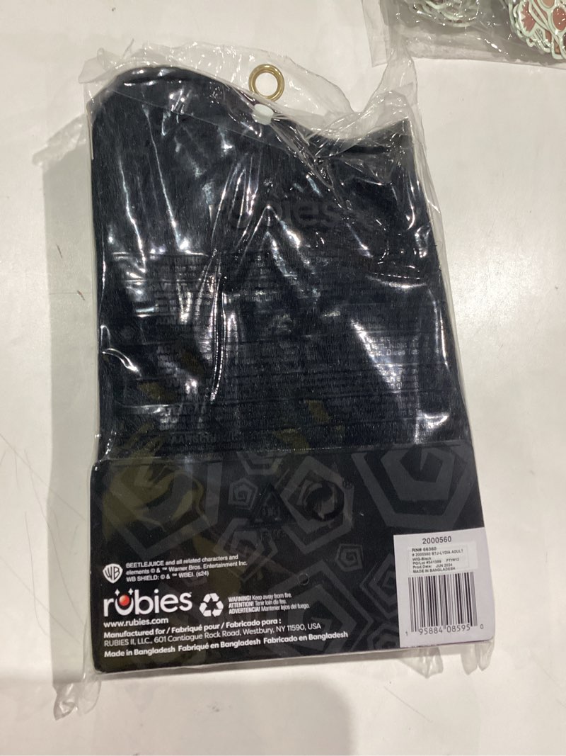 Condition photo showing New/Like New for Rubies Beetlejuice: Lydia Deetz Wig for Adults, Women's No Size