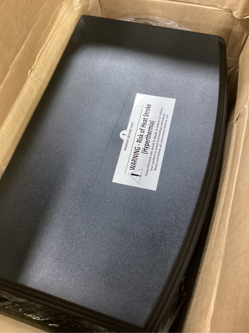 Condition photo showing As Is for Sweetcrispy Freestanding Electric Fireplace Heater, 26” Indoor Fireplace with 3D Flame Effect, Overheating Safe Design, Energy Saving Space Heater with 12H Timer&Remote for Living Room, Bedroom, Black Black 26"H with Single Door