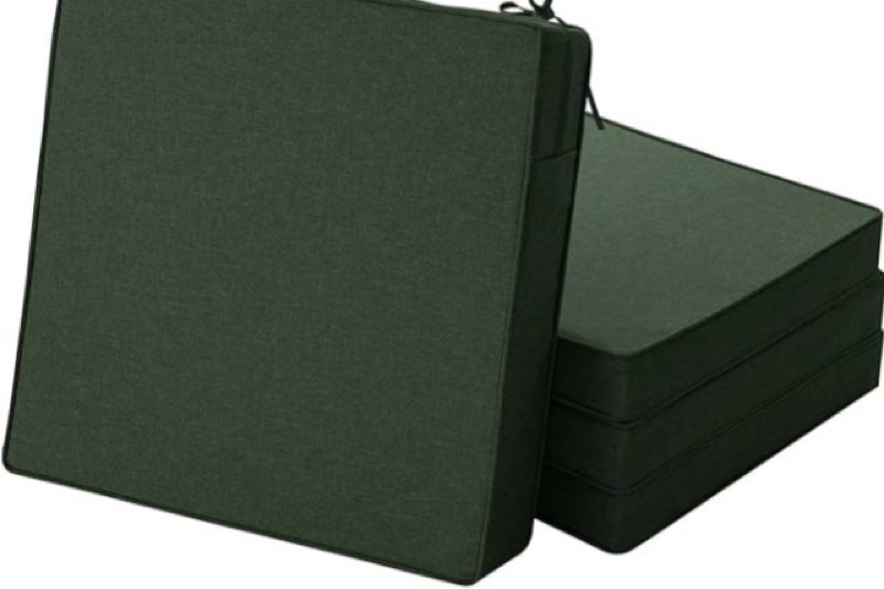 fitfree outdoor chair cushions, water-resistant & fade-resistant, patio furniture square seat replac