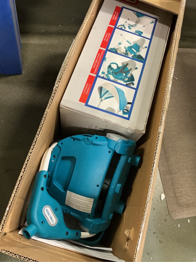 Condition photo showing As Is for Little Tikes Perfect Fit 4-in-1 Trike Teal Teal Trike