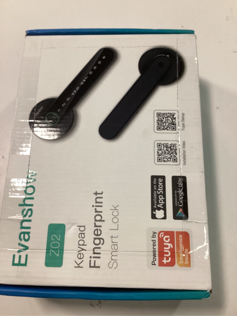 Condition photo showing New/Like New for smart door lock with knob, keyless entry door locks with handle, fingerprint door knob for bedroom/front door/apartment,generate passcode remotely with app