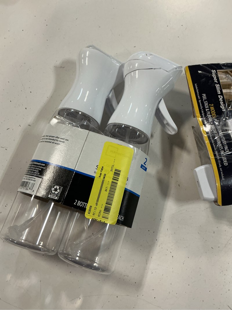 Condition photo showing As Is for mainstays plastic personal mister spray bottle  white  2-pack