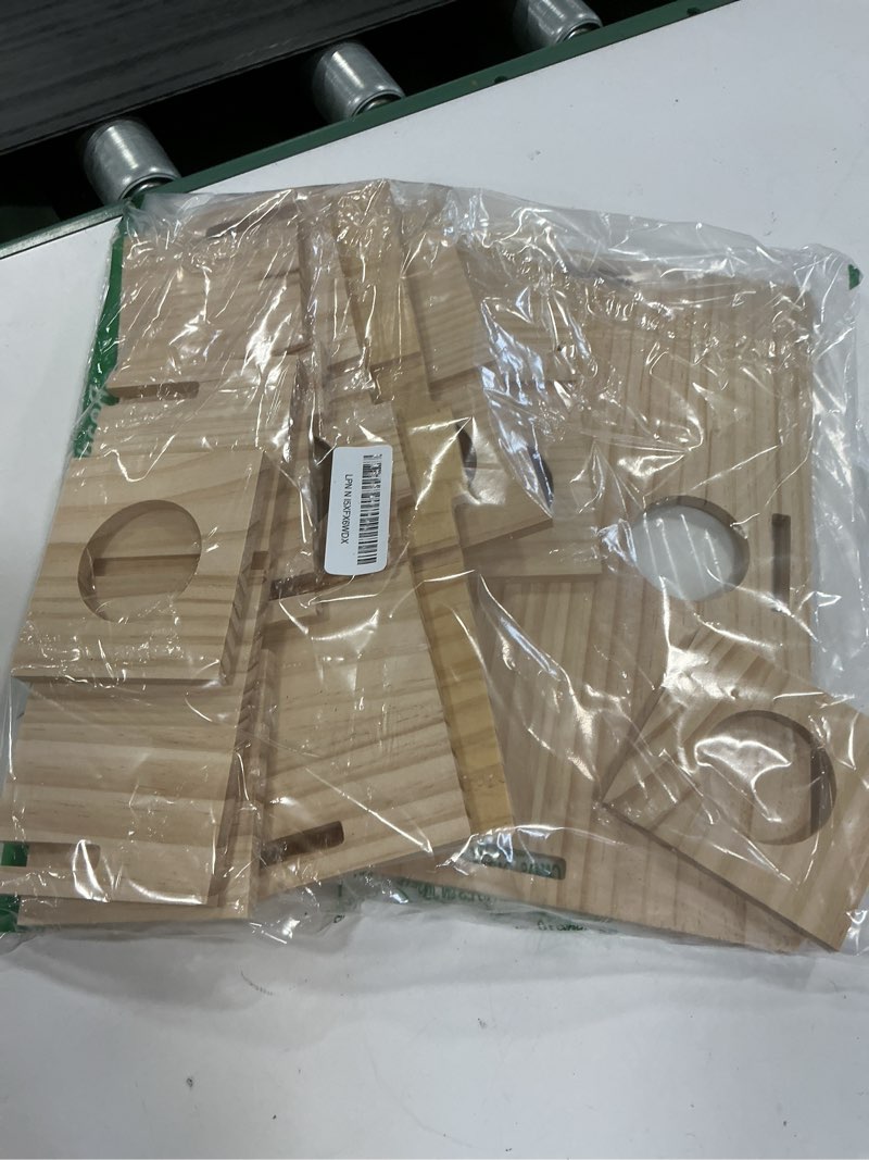 Condition photo showing As Is for kathson Wooden Hamster House Hideout Hideaway Habitat Decor-Climbing Play Hut/Multi-Chamber/with Ladder/Playground