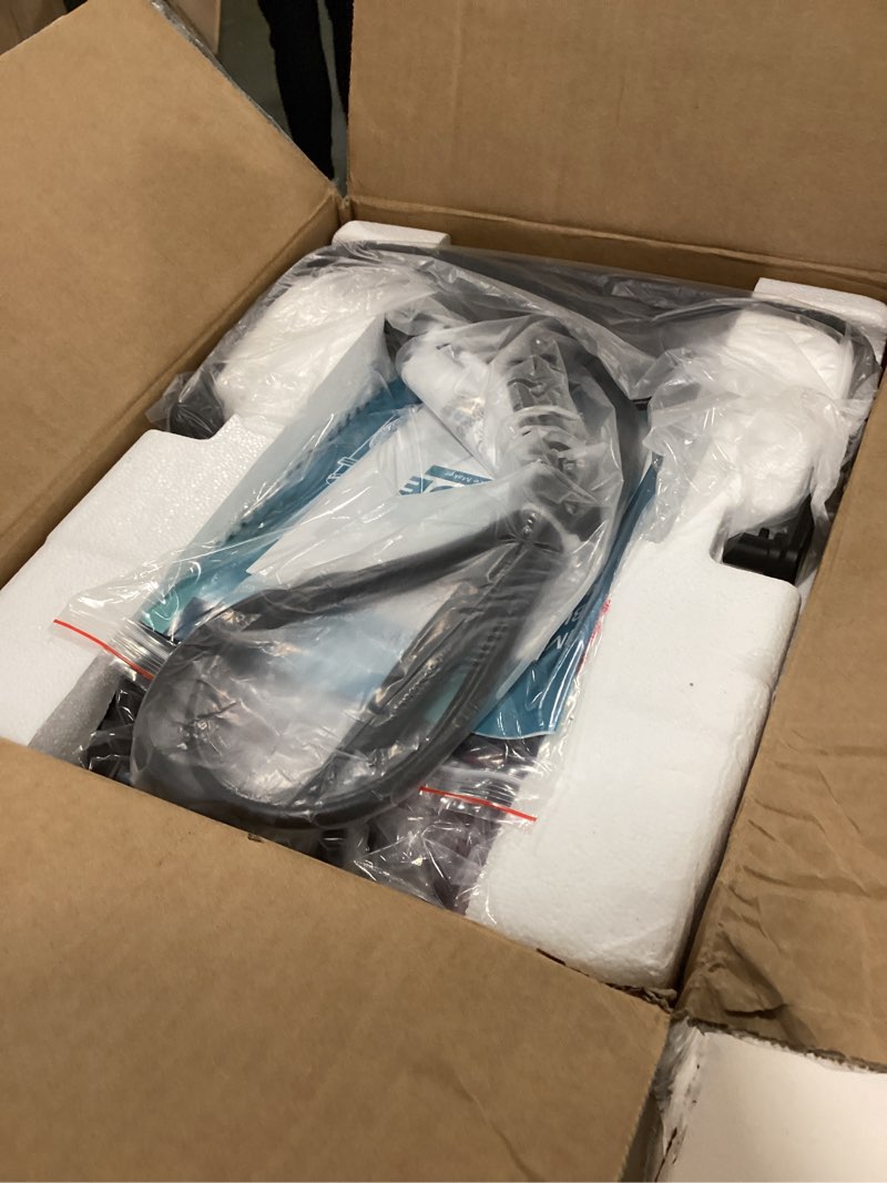 Condition photo showing New/Like New for EUHOMY Countertop Ice Maker Machine with Handle, 26lbs in 24Hrs, 9 Ice Cubes Ready in 6 Mins, Auto-Cleaning Portable Ice Maker with Basket and Scoop, for Home/Kitchen/Camping/RV. (Black) ICE MACHINE 11.57"D x 11.42"W x 8.74"H Black