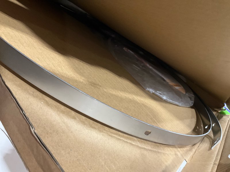 Condition photo showing Good Condition for 24 Inches Silver Metallic Ceiling Drapes Hanging Kit for 10 Panels Wedding Ceiling Drapes Canopy Hoop Metal Hardware Kit for Draping Fabric Indoor Outdoor Decorations Photo Backgrounds 10 Panels 24"W x 24"L (Pack of 1) Silver