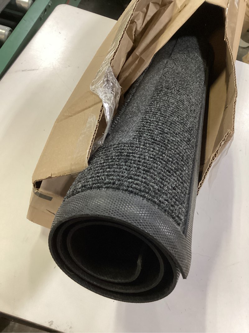 Condition photo showing Good Condition for OLANLY Front Door Mat Indoor Outdoor Entrance, Waterproof All-Season, All-Weather Doormat, Sturdy Natural Rubber, Fade Resistant, Low Profile, Easy Clean Patio Porch Entryway Mat, 36x24, Grey Grey Classic Border Rectangular 36" x 24"