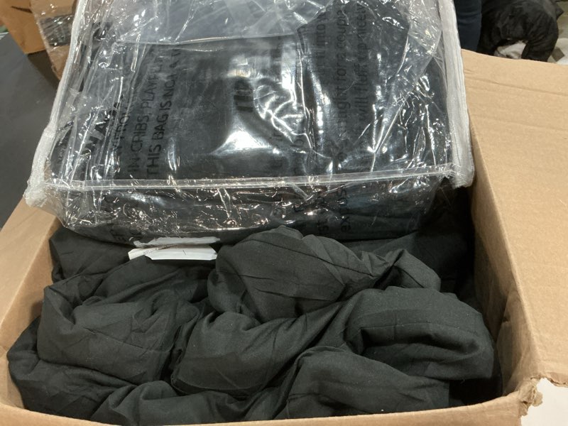 Condition photo showing Good Condition for CozyLux King Size Comforter Set Black - 7 Pieces Bed in a Bag King, Luxury Soft Bed Set for All Seasons, Bedding Set with Down Alternative Comforter, Sheets, Pillowcases & Shams Black King