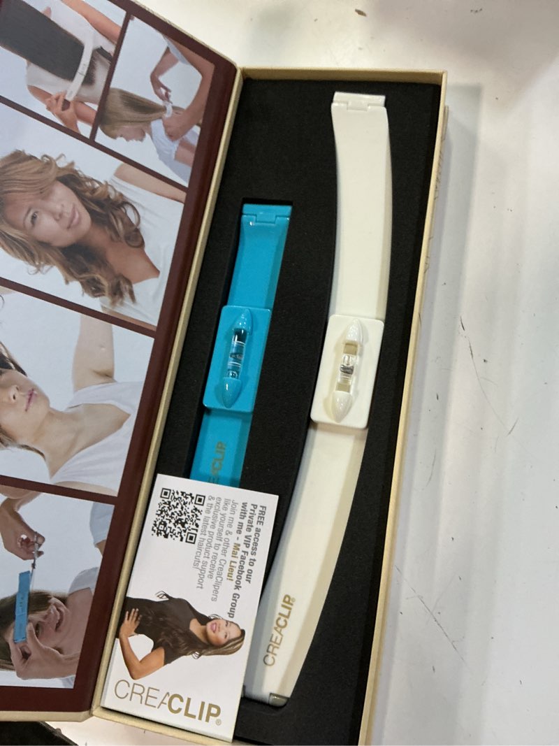 Condition photo showing New/Like New for original creaclip set hair cutting tool - as seen on shark tank - diy home hair cutting clips for bangs, layers, and split ends, hair cutting guide (set of 2)