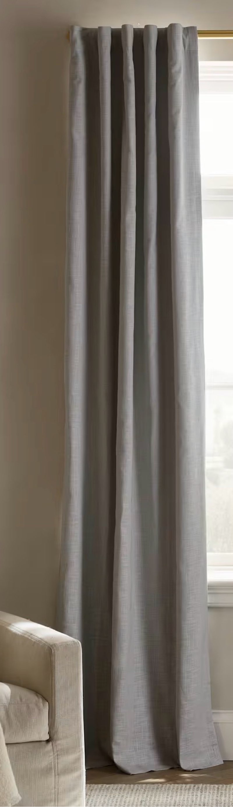textured cotton room darkening curtain