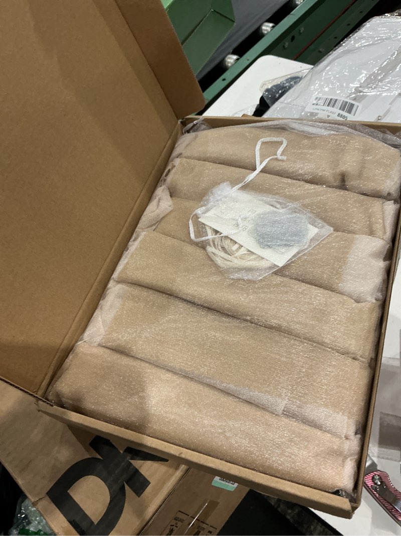 Condition photo showing Good Condition for ling's moment wedding chiffon chair sashes cover aisle decorations draping fabric wrinkle-free with tie 16 pcs for party ceremony reception floral arrangement banquet outdoor decor brn-almond & nude