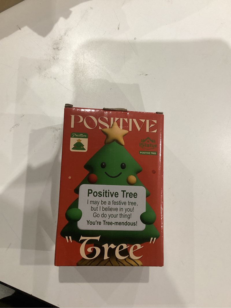 Condition photo showing New/Like New for iStatue Mini Christmas Tree Hand-Painted Resin Positive Figurine, 5'' Xmas Decoration Indoor Desk Décor | Cute Motivational Gift, Stocking Stuffer, Holiday Mantel & Office (Green Tree)