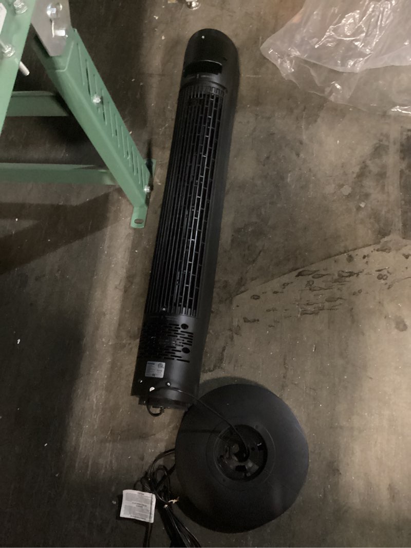 Condition photo showing As Is for electric space heater, 1500w ptc ceramic heaters indoor with remote, 70° oscillation, 1-12h timer, portable heaters with thermostat, fast and safe tower heater for office, bedroom, large room