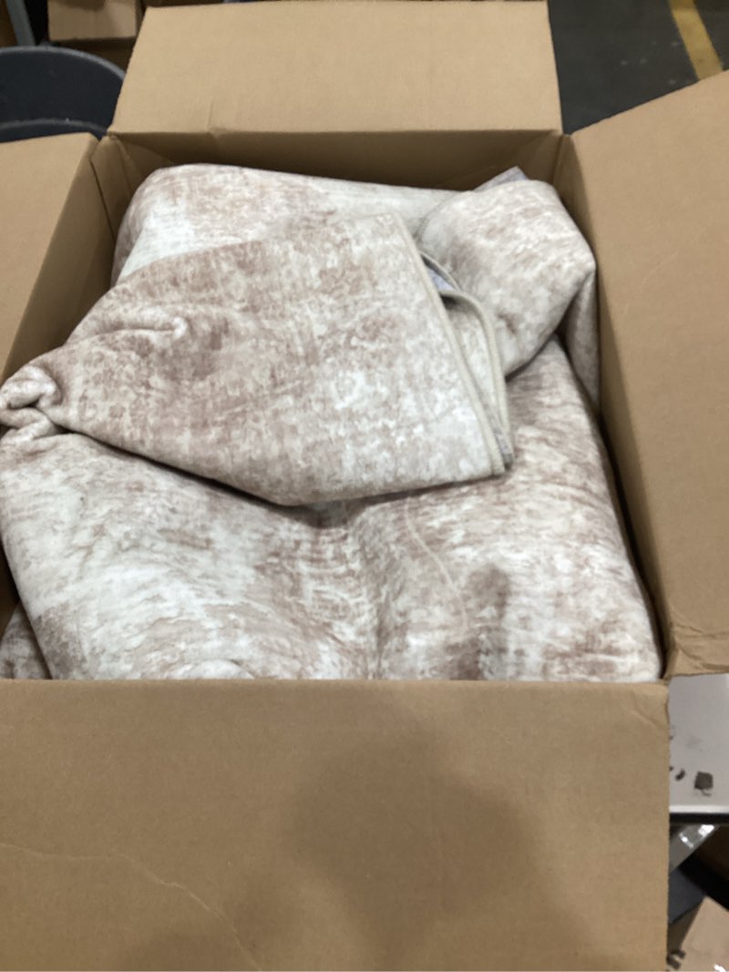 Condition photo showing As Is for Area Rugs 8x10 Vintage Rug: Large Washable Living Room Rug Retro Medallion Distressed Rugs Soft Low Pile Non-Slip Indoor Floor Carpet for Bedroom Kitchen Nursery Dining Table Office (Beige/Brown) Beige/Brown 8' x 10' (Rectangular)