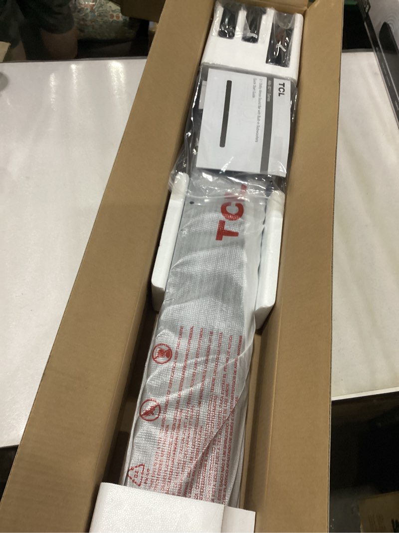 Condition photo showing New/Like New for TCL Alto 8 2.1 Channel Dolby Atmos Smart Sound Bar with Built-in Subwoofers, WiFi, Works w/ Alexa, Google Assistant & Apple Airplay 2, Bluetooth – TS8211-NA, 39-inch, Black