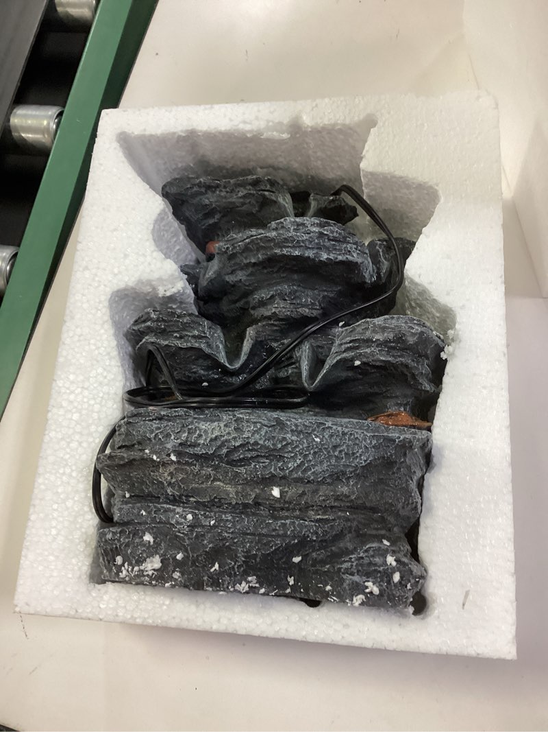 Condition photo showing Good Condition for WICHEMI Indoor Fountain Tabletop Fountain Waterfall Fountains Stacked Rocks Water Feature Feng Shui Zen Meditation Relaxation Desktop Fountain for Home and Office Indoor Spaces Decor (Style 20)