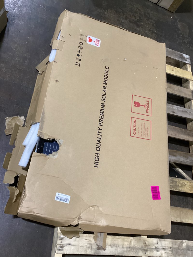 Condition photo showing As Is for JJN Bifacial 400 Watt Solar Panels 12V 10BB Monocrystalline Solar Panel High Efficiency Solar Module for RV Home Farm Trailer Camper Marine Off Grid System(2 PCS 200 Watt) 200w 2pcs