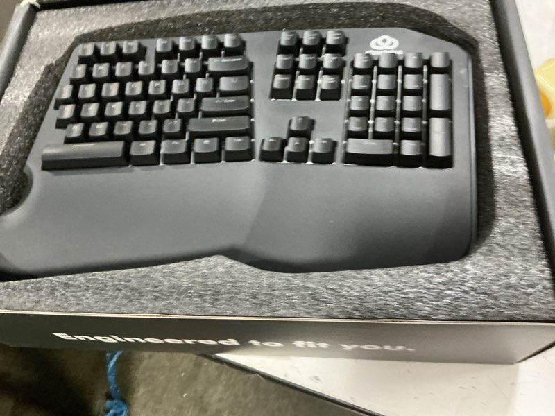 Condition photo showing Good Condition for cloud nine c989m ergonomic mechanical keyboard for pc - kailh tactile brown switches - rgb light up led backlit with usb - ergo split key board with macro kailh brown