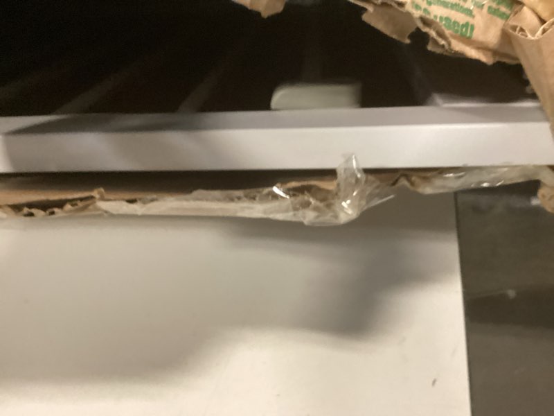 Condition photo showing As Is for Safety 1st Easy Install Walk Thru Baby Gate for Doorway With Door, Dog Gates, Fits 29"-38", Easy Install 28" Tall, White 1-Pack 29" to 38" Wide x 28" Tall White