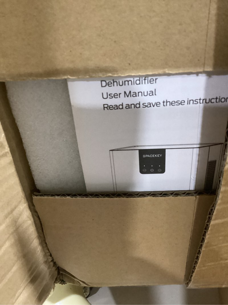 Condition photo showing As Is for dehumidifier, 95 oz water tank dehumidifiers for home with auto shut off, 1000 sq. ft. dehumidifier for bedroom bathroom basement rv with 7 color light, quiet dehumidifiers with sleep mode