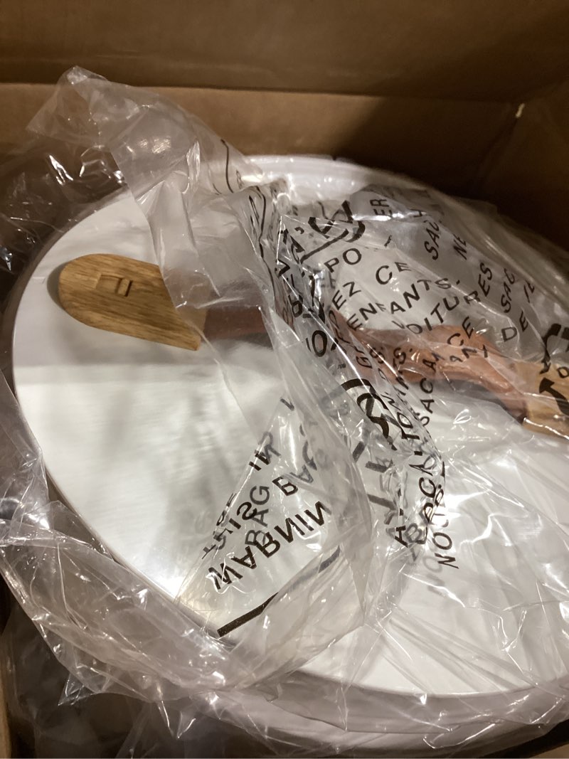 Condition photo showing Good Condition for Keenray Towel Warmer for Bathroom, Towel warmer bucket with Heating Progress Bar, Fragrance Disc Holder, Leather handle, Auto Shut-off Towel Bucket Fits Up to Two 40" x 70" Towels, Bathrobes, Blankets White/Wood 18L