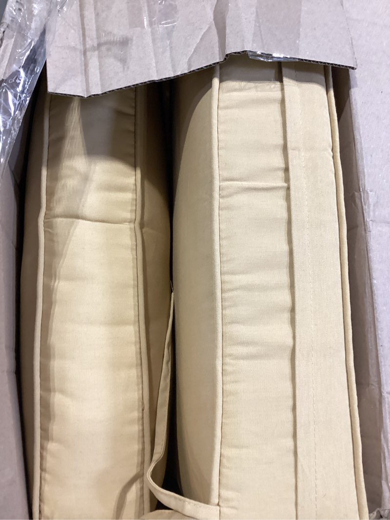 Condition photo showing Good Condition for greendale home fashions outdoor 2-piece sunbrella premium deep seat cushion set, canvas wheat