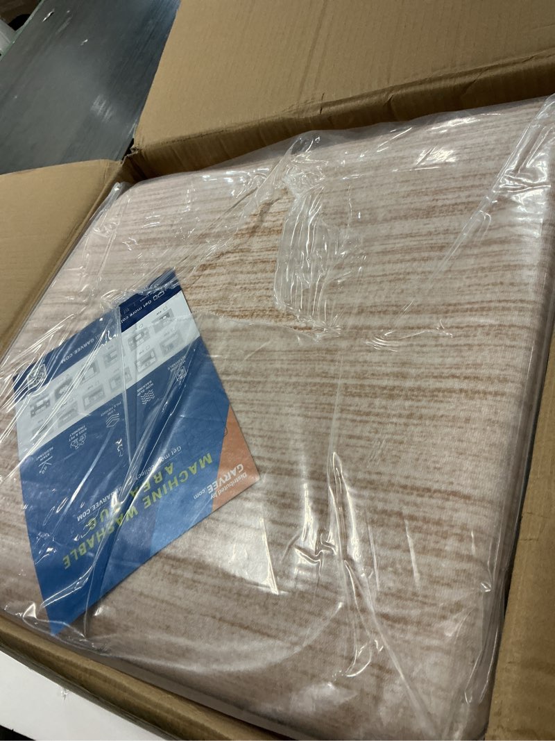 Condition photo showing Good Condition for 9x12 area rugs for living room washable solid large bedroom rugs non slip soft modern abstract dining room throw carpet minimalist classic plain area rug for nursery kitchen home office, beige beige 9' x 12' (rectangular)