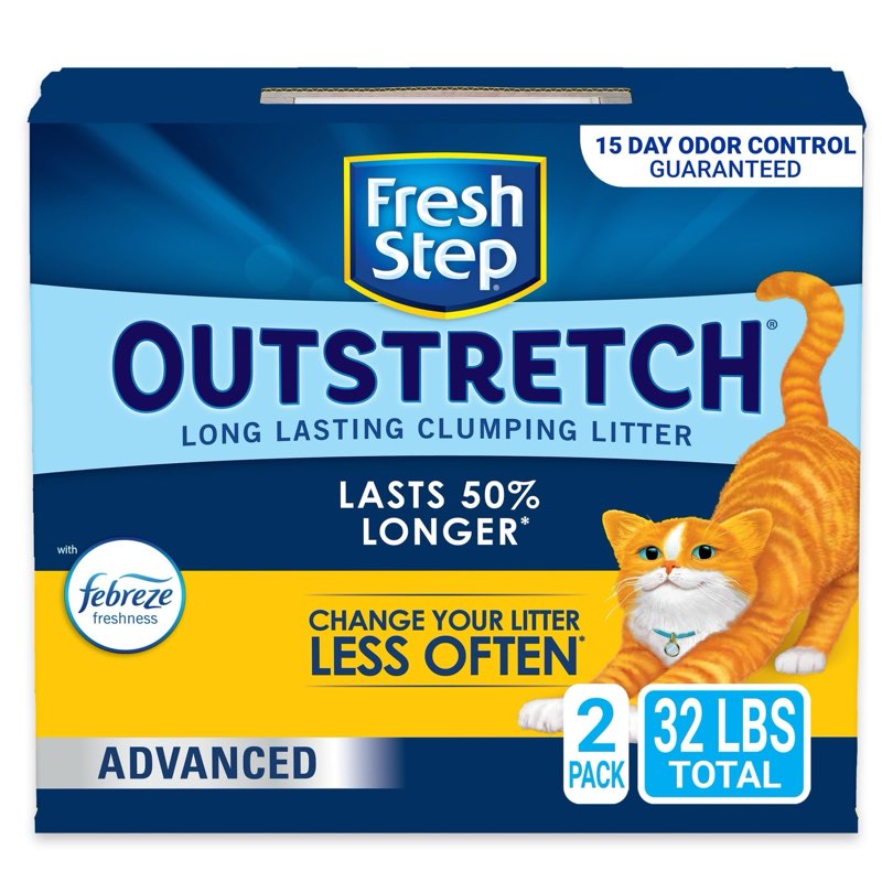 Fresh Step Outstretch, Clumping Cat Litter, Advanced, Extra Large, 32 Pounds ...