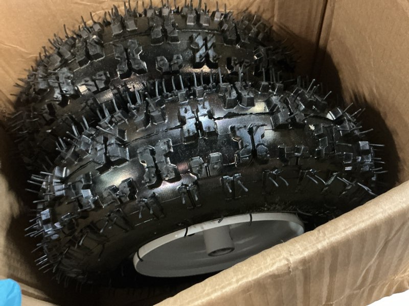 Condition photo showing Good Condition for AR-PRO 13x4.10-6 Snow Blower Tire Assembly, 4PR Tubeless Tire with Steel Rim, 3/4" Bore Hole & 4.2" Offset Hub, Compatible with Ariens 07101238 (2-Pack)
