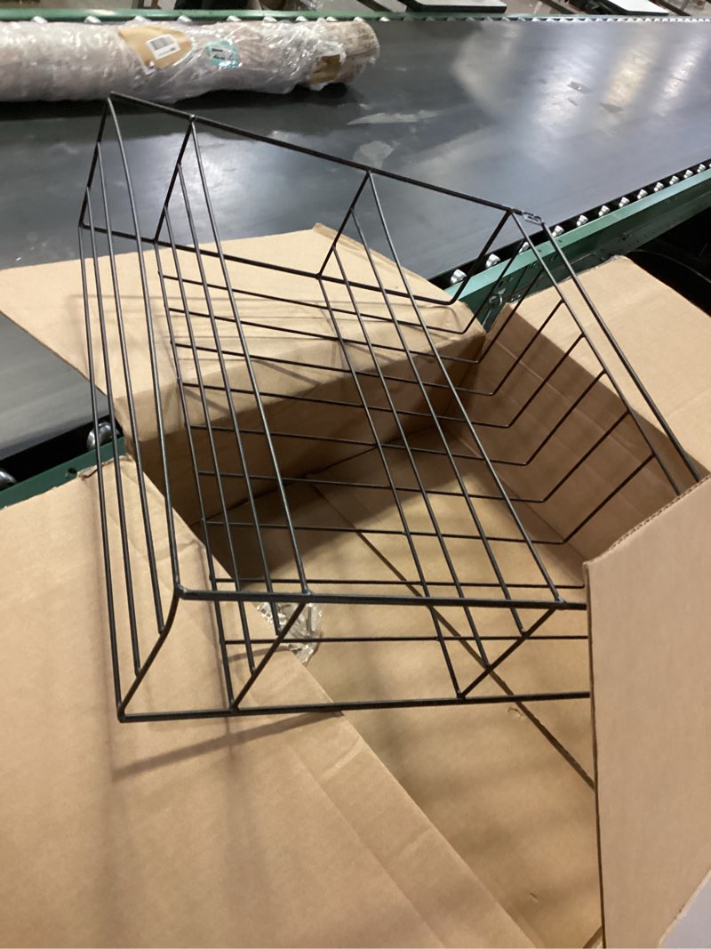 PENGKE Desktop Mail Organizer,3 Slot Rose Modern Magazine Rack Book Record Holder,Metal Storage Multifunction Organizer Sorter,Gold