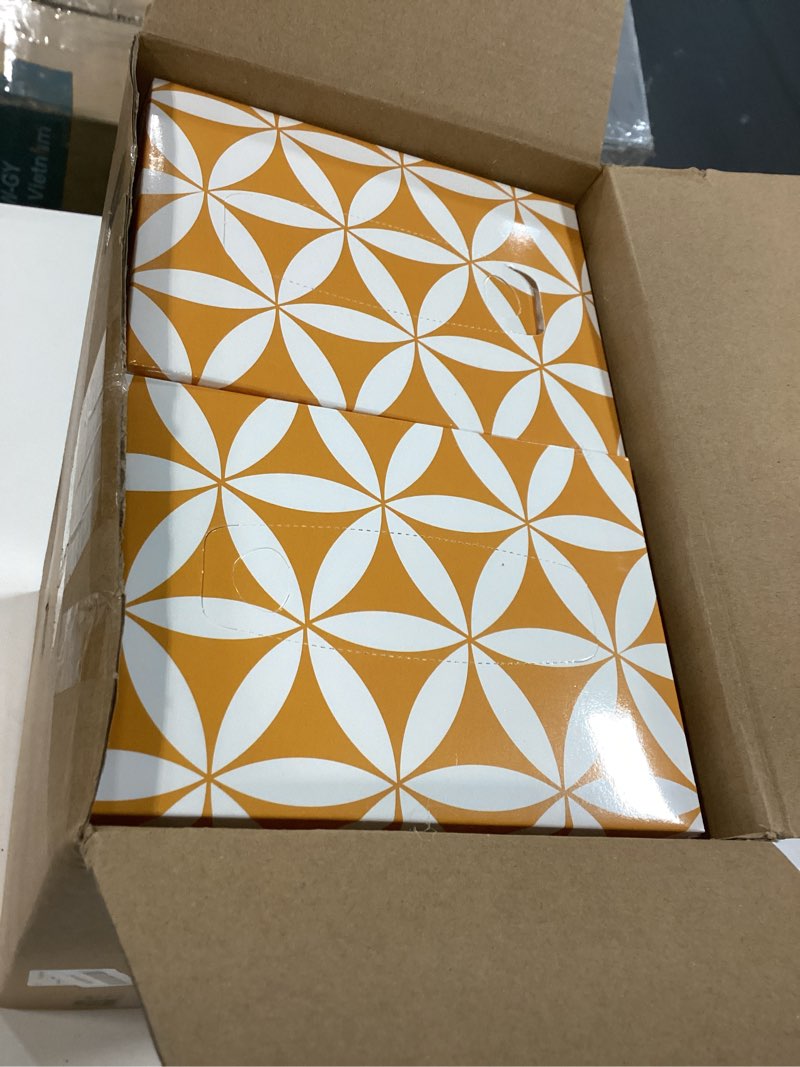 Condition photo showing Good Condition for 24 Packs 960 Sheets Tissue Cube Car Facial Boxes Disposable Facial Travel Tissues Holder for Car Soft Watercolor Boxes Tissue 2 Ply 40 Sheets for Car Household Kitchen School Bathroom (Simple)