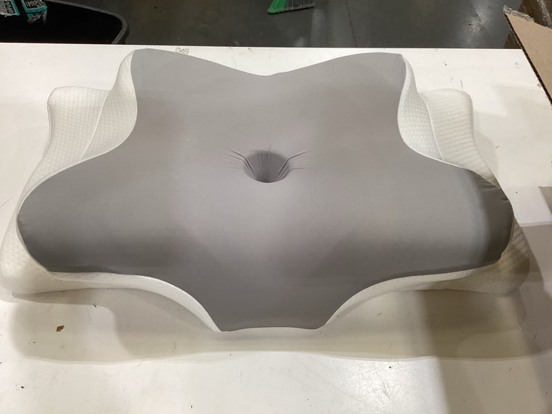Condition photo showing Good Condition for ultra pain relief cooling pillow for neck support, adjustable cervical pillow cozy sleeping, odorless ergonomic contour memory foam pillows, orthopedic bed pillow for side back stomach sleeper dark grey queen
