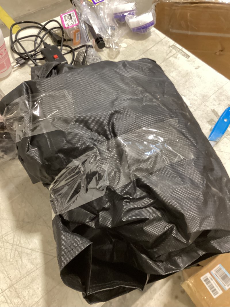 Condition photo showing As Is for similar  product   grill cover, 58 inch bbq gas grill cover for outdoor grill, waterproof, anti-uv, rip-proof, fade resistant material, barbecue cover with hook-and-loop straps & adjustable hem drawstring, black 58 inch black