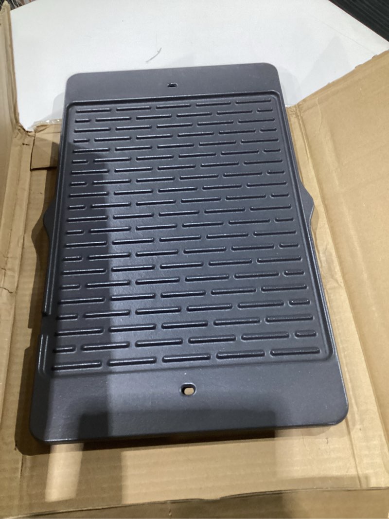 Condition photo showing As Is for 7566 Cast Iron Grill Griddle for Weber Genesis 300 Series Gas Grills, Griddle Accessories for Weber Genesis E-310 S-310 E-320 S-320 E-330 S-330 EP-310 EP-320 EP-330 CEP-310 Burner Gas Grills,1Pack 19.4" x 12.5" x 2"