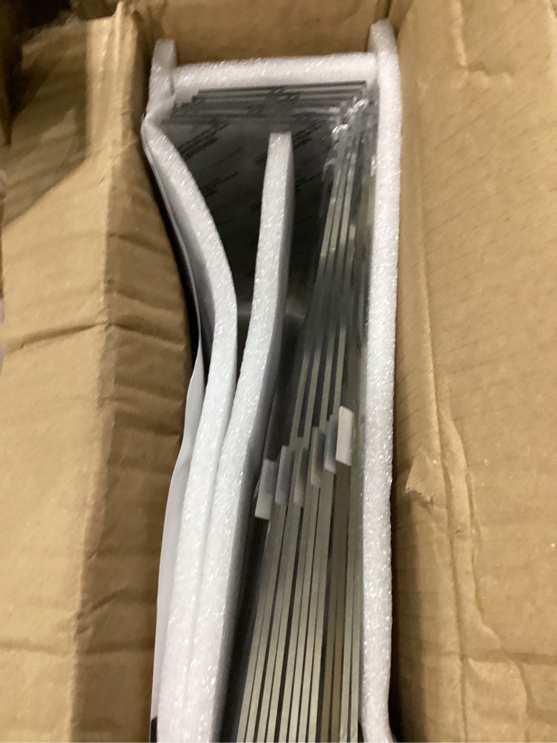 Condition photo showing As Is for only 6 ehwine 12 pack acrylic sign holder 8.5 x 11, l shape clear plastic display stand, slanted back picture frame menu flyer paper display stand up table top sign holders for restaurant, office and school vertical 12 pack 8.5x11 inch