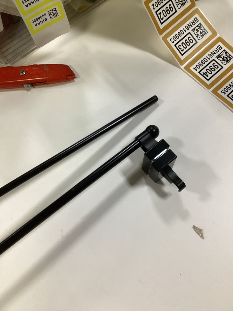 Condition photo showing As Is for Similar Heavy Duty Curtain Rods for Windows 1 Inch Adjustable Black Curtain Rod with Easy Installation and Modern Design,Decorative Long Drapery Rods with Metal Finials Black