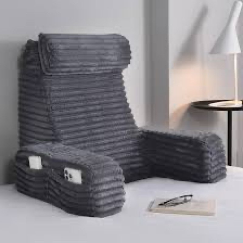ENITYA Reading Pillow for Sitting in Bed Adult, XL Back Pillow for Bed Sitting up, Back Support Chai