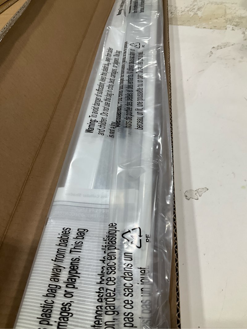 Condition photo showing Good Condition for lazblinds cordless cellular shades, blackout privacy honeycomb shades for home, thermal insulation noise reduction blinds for windows, 33'' w x 64'' h, white blackout-white 33'' w x 64'' h