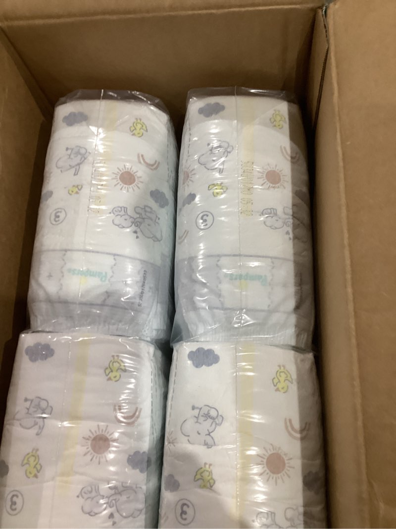 Condition photo showing New/Like New for Pampers Swaddlers Diapers, Size 3 (13-26 lbs), 136 Count, Absorbent, Keeps Baby Dry and Comfortable, Skin Safe Disposable Baby Diaper (Packaging May Vary) Size 3 136